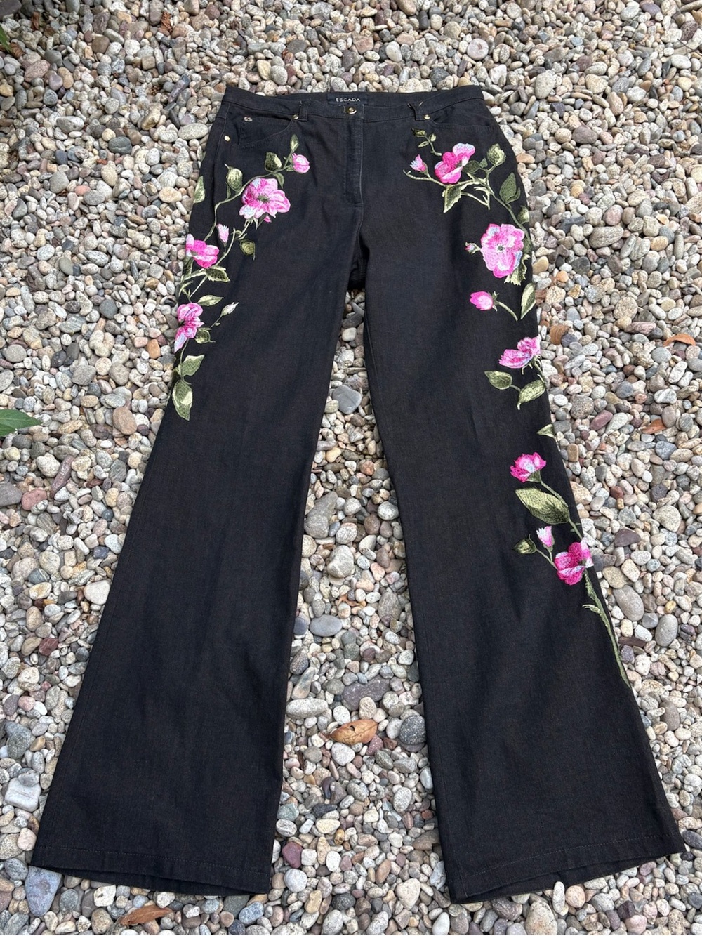 Escada floral embroidered jeans - Size 42
